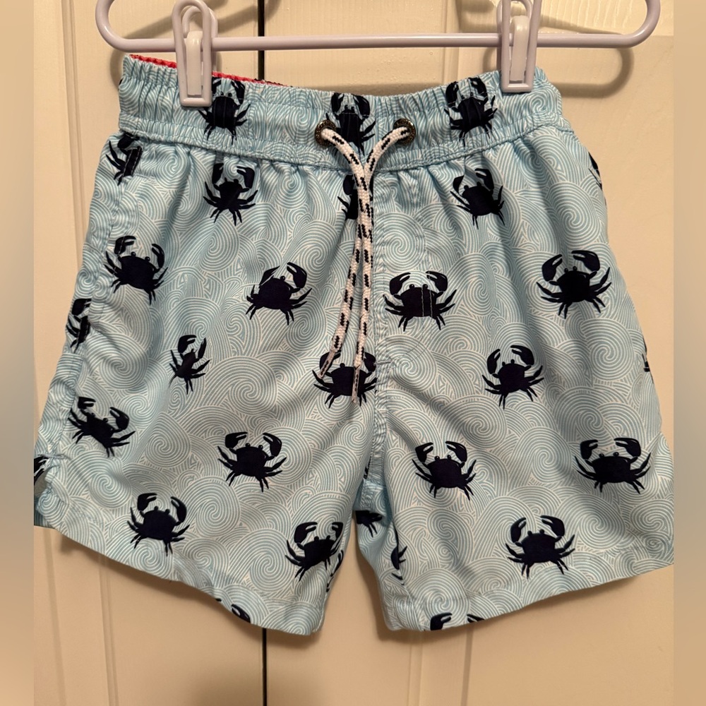 Snapper Rock Crab Print Swim Trunks